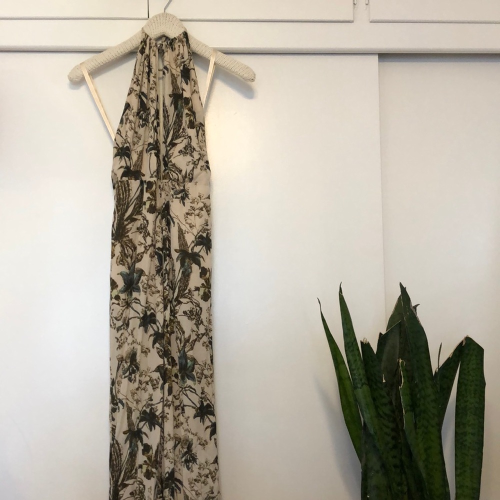 Free People floral halter jumpsuit - Picture 1 of 7